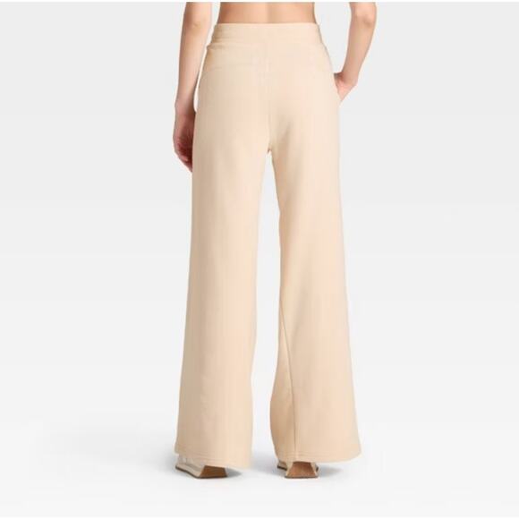 JoyLab Women's Moon Tan French Terry Wide Leg Sweatpants Size XXL - Picture 2 of 8